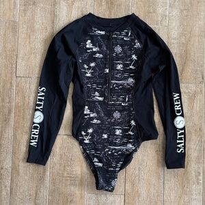 Salty Crew One Piece Zip Up Swimsuit
